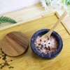 salomayes Large Marble Salt Cellar With Lid, Salt Box Spice