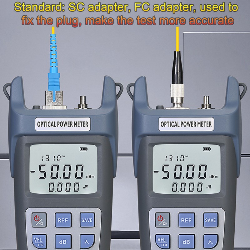 Optical Power Meter Integrated Red Light Source 7 Wavelengths Automatic