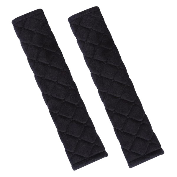 ANDALUS Soft Seat Belt Cover Pad Pack of 2, Drive Safely with Our Comfortable Seatbelt Covers, Universal Usage & Fit for All Cars, Suvs, Trucks & Backpack (Black, 10.8 Inch)