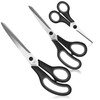 COM-FOUR® 3-Piece Set Multi-Purpose Scissors, Large Household Scissors, Small Kitchen