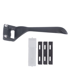 Leather Skiver 3 Blades Sturdy Durable Alloy Multipurpose Modern Black Portable Lightweight Leather Skiving Knife Black Leather Skiver with 3 Blades
