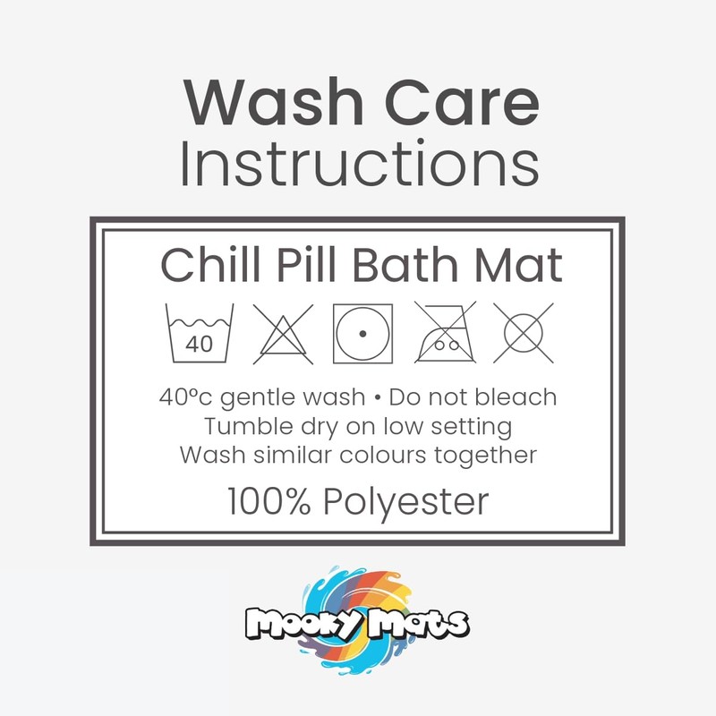 Mooky Mats Chill Pill Long Bath Mat Runner Non Slip