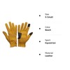 eGlove EQUEST GRIP PRO Leather Touchscreen Horse Riding Gloves (Beach,