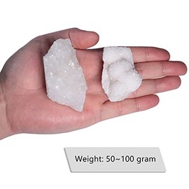 KYEYGWO KYEYGWO Natrlichen Bergkristall Druse Rohstein, Unregelm??ige Kristall Cluster Specimen Naturstck Dekorative Steine Drusensegment Reiki Heilung Edelstein Fengshui Ornamente, 50-100 g