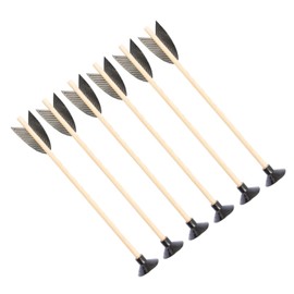 BestSaller 1215 Wooden Arrow Bolts with Suction Cup 25cm for Crossbow (Color Random,Pack of 6)