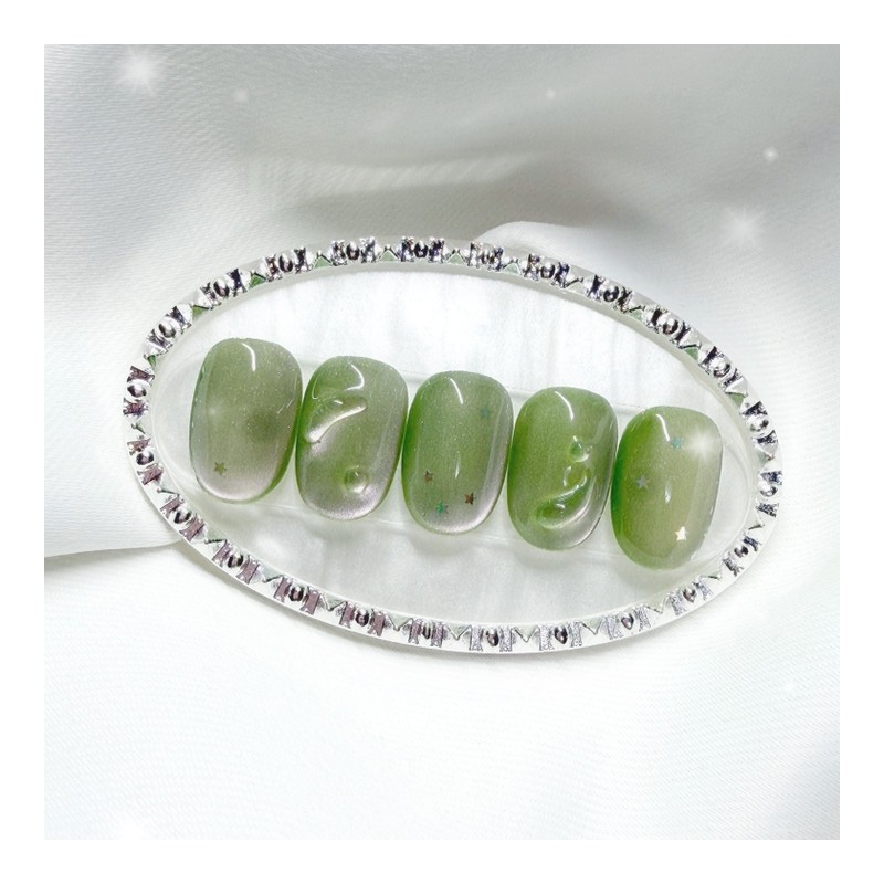[Handmade Nail Tips] Guava Magnet Nail Tips - Petit Pool