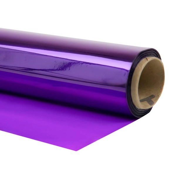 Cellophane Wrap 40"x100' Mylar Sheet Cellophane Roll Great Wrapping Paper for Craft Basket (Purple)