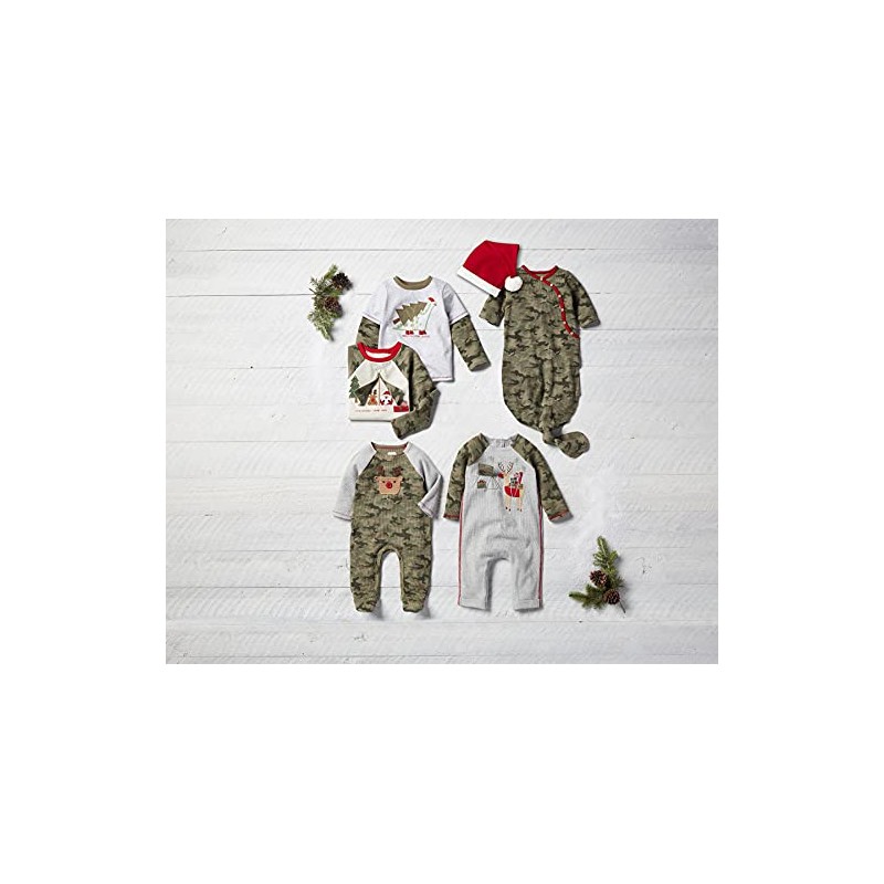 Mud Pie Baby Boys' Dino Camo Christmas Tee, Dinosaur, 12-18