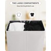 SOLEDI Luxury Double Laundry Hamper with Lid and Removable Bags,