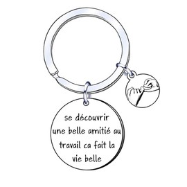 YUANSI Gift for Leaving Colleagues Keyring Thank You Idea Gift Farewell College Ladies Original Useful Gift Colleagues Ladies Colour: Silver, 42, Color: Silver