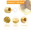 Lyeteung 6 pieces G1/8 brass cap, internal thread, brass pipe