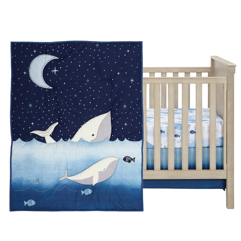 Lambs & Ivy Bubbles & Squirt 3-Piece Whale/Ocean Aquatic Baby