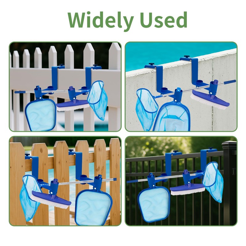 Arborix Pool Equipment Hooks, Pool Tool Hanger Adjustable Pool Fence