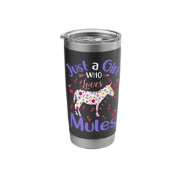 Floral Mule Girls Women Just A Girl Who Loves Mules Stainless Steel Insulated Tumbler