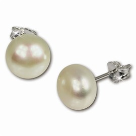 Silberdream Sdo110W Silver Stud Earrings