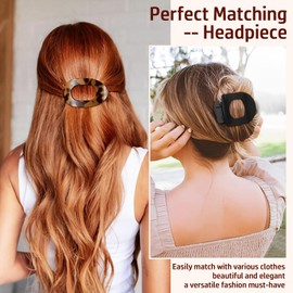 Flat Hair Clips, Hair Clips for Thick Curly Long Short Comfortable Stylish Amber Flat Hairs Clip Designed Strong Hold for Women and Girls(4 PCS)