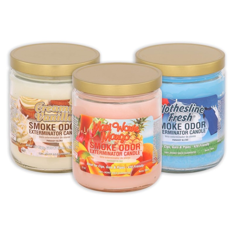 Bulk Smoke Odor Exterminator Odor Eliminating Scented Candles, Odor Eliminating