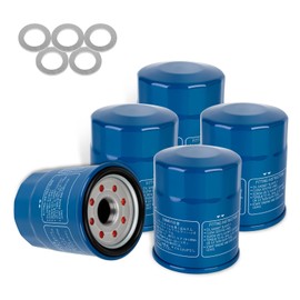 15400-PLM-A02 15400-PLM-A01 Oil Filter 5 Pack Compatible with Hon da CIVIC CRV Odyssey Accord Pilot, Compatible with Hon da GX690 GX630 GX610 GX620 GX660 GX670, Replace 15400-P0H-305PE