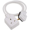 1 Gang White 13 Amp Professional Trailing Socket Extension Lead