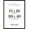Poster Store 12x16 Black Wood Picture Frame