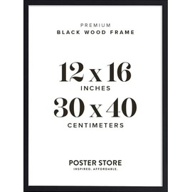 Poster Store 12x16 Black Wood Picture Frame
