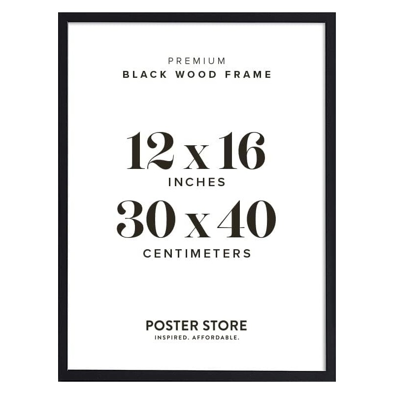 Poster Store 12x16 Black Wood Picture Frame