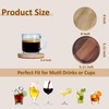 4" Round Natural Travertine Marble Coasters with Cork Backing,Stone Drink