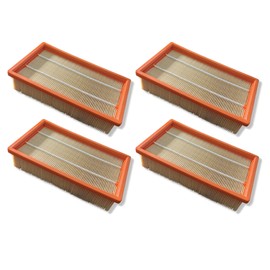 4 x flat pleated filter suitable for original Kärcher NT 25/1 Ap, NT 35/1 Ap, NT 35/1, NT 45/1, NT 55/1, NT 361, NT 561, NT 611 Tact, Te, M, Eco replaces original 6.904-367.0 (4 pieces)
