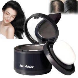 Hairline Sombra en Polvo, Raíz en Polvo para el Cabello, Cubre Rápidamente el Contorno del Cabello Sombra en Polvo, Polvo para el Contorno del Cabello a Prueba de Sudor, Tinte para la Raíz del Cabello Adelgazado Para Hombres y Mujeres (1# Black Brown, M)