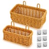 RAMFIYN 2 pack Wall Hanging Baskets for Storage Square Woven