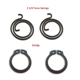 Door Handle Repair Kit 2X 2 1/4 Turns Springs and 2X Circlips Internal Coil Replacement
