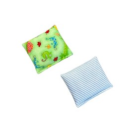 HOME COMFORT Ultra Mini Microwavable Heating & Cooling Pads - 100% Natural Rice 2-Pack (4.5” X 5”) (Green Combo 1)