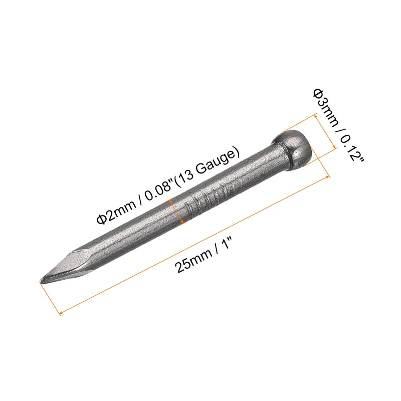 sourcing map Finishing Nails 150pcs 25mm 1 Inch Hand-Drive Hardware