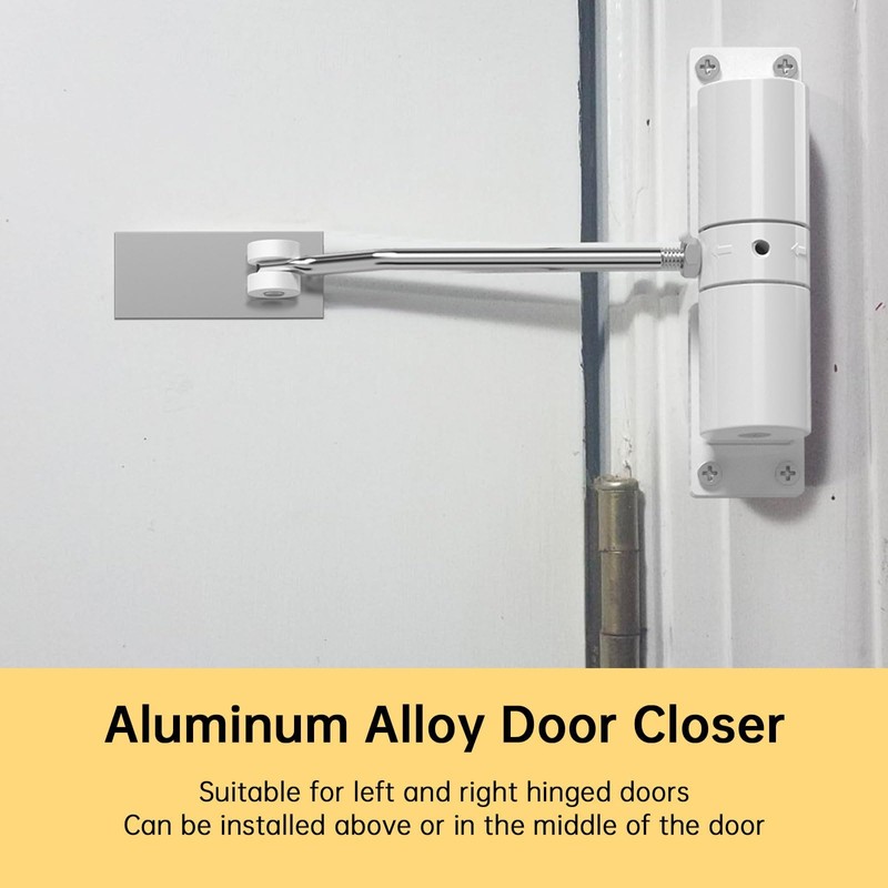 Spring Door Closer, Adjustable 20-70 kg Closing Door Hinge, Automatically