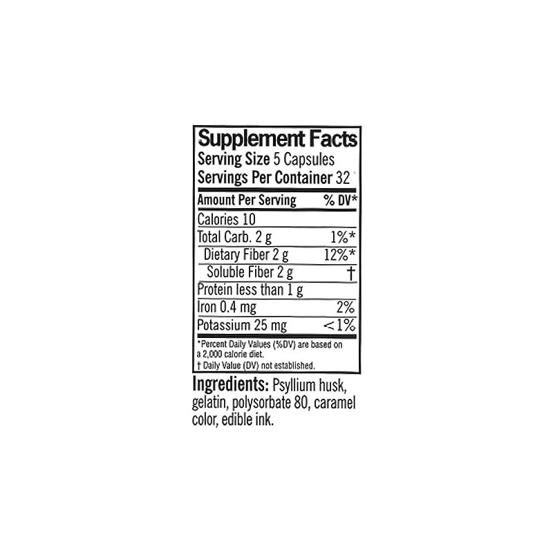 Quality Choice Daily Fiber Capsules for Regularity, 160 Count