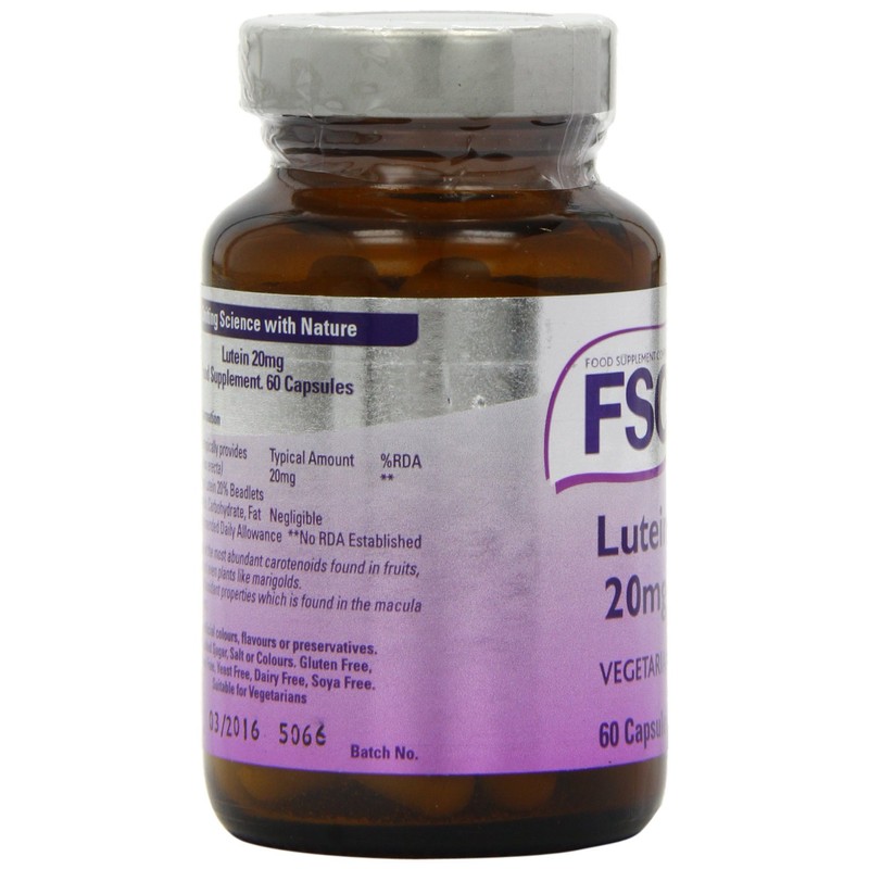 FSC 20mg Lutein - Pack of 60 Capsules