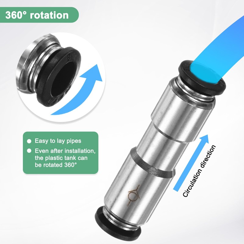 M METERXITY 2-Pack 3/10 Inch OD Tube Push to Connect