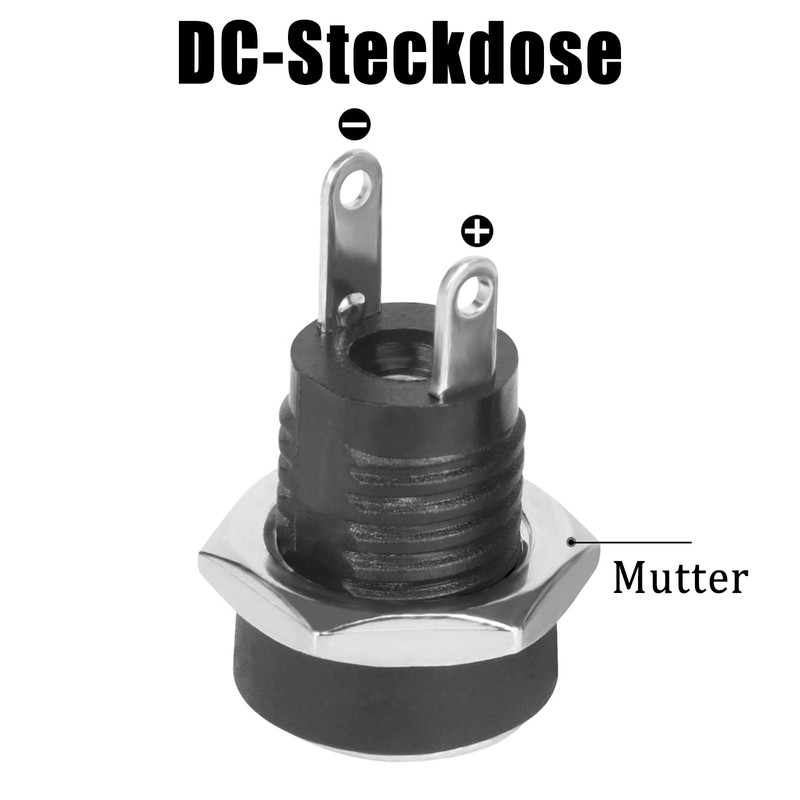 GERUI Pack of 50 DC Socket 5.5 x 2.1 mm
