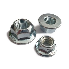 Metric Flange Lock Nuts, M12 x 1.25 Fine Thread, Grade 10.9, DIN6927, 10 Pack