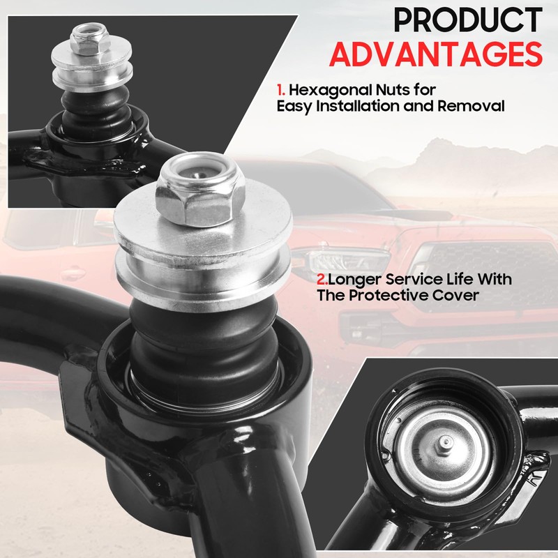 2-4" Front Upper Control Arms for 1996-2003 Toyota Tacoma, 96-04