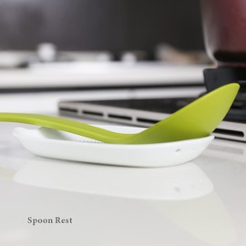 KITCHENDAO Spoon Rest Ginger Grater Herb Stripper 3 in 1, Ceramic Kitchen Gadgets for Grind Garlic, Ginger, Parmesan Cheese, Spoon Holder and Herb Stripping Tool