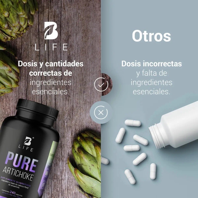 Alcachofa Pura De 240 Cápsulas 500 Mg. Pure Artichoke B