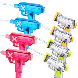 8 Pack Wasserpistolen für Kinder - Wasserpistolen Blaster Spielzeug für Jungen, Mädchen, Kleinkinder - Perfekte Sommer Outdoor Pool Strand Spaß, Geburtstagsgeschenke, und Haustier-Training