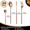 Juego de Cubiertos de 24 Piezas, Juego de Acero Inoxidable