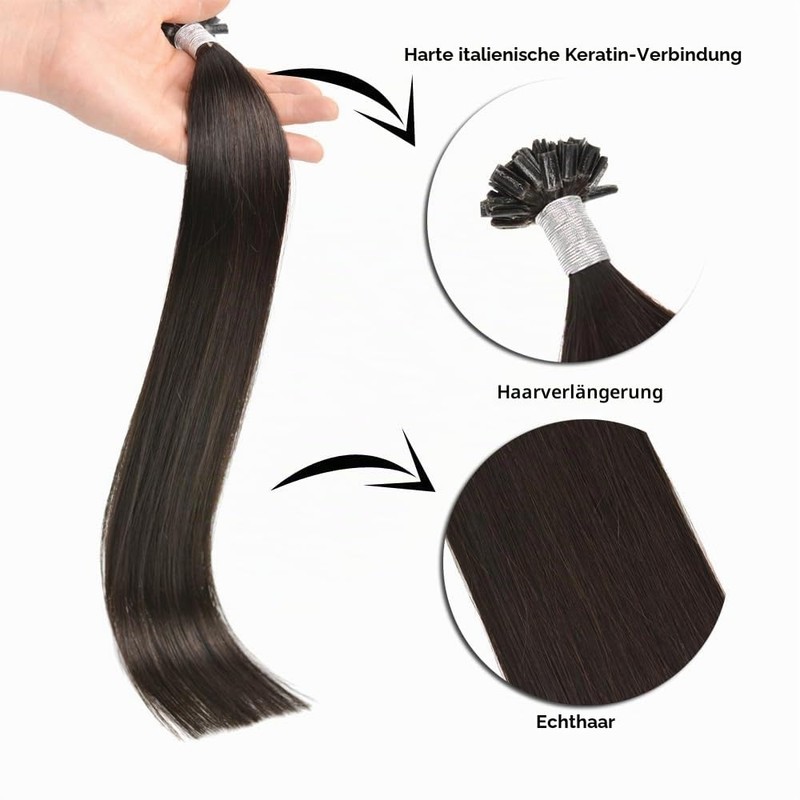 Real Hair Bondings U-Tip Hair Extensions Real Hair Keratin Bondings
