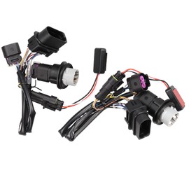 13-18 Ram 1500 2500 3500 - Faros delanteros de proyector de fábrica a base de fábrica, convertidor de luz, faros delanteros del mercado de accesorios, adaptador de cableado de conversión, 1 par