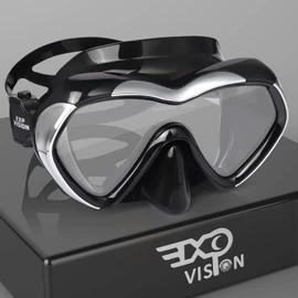 Scuba Diving Mask Panoramic HD Snorkel Goggles, Anti-Fog Swim Mask Adult Youth Dive Mask Swim Goggles wIith Nose Cover for Diving, Snorkeling, Swimming (Black-Clear Lens)