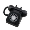 TAODAN Teléfono clásico de imitación negro 1/12 miniatura para casa