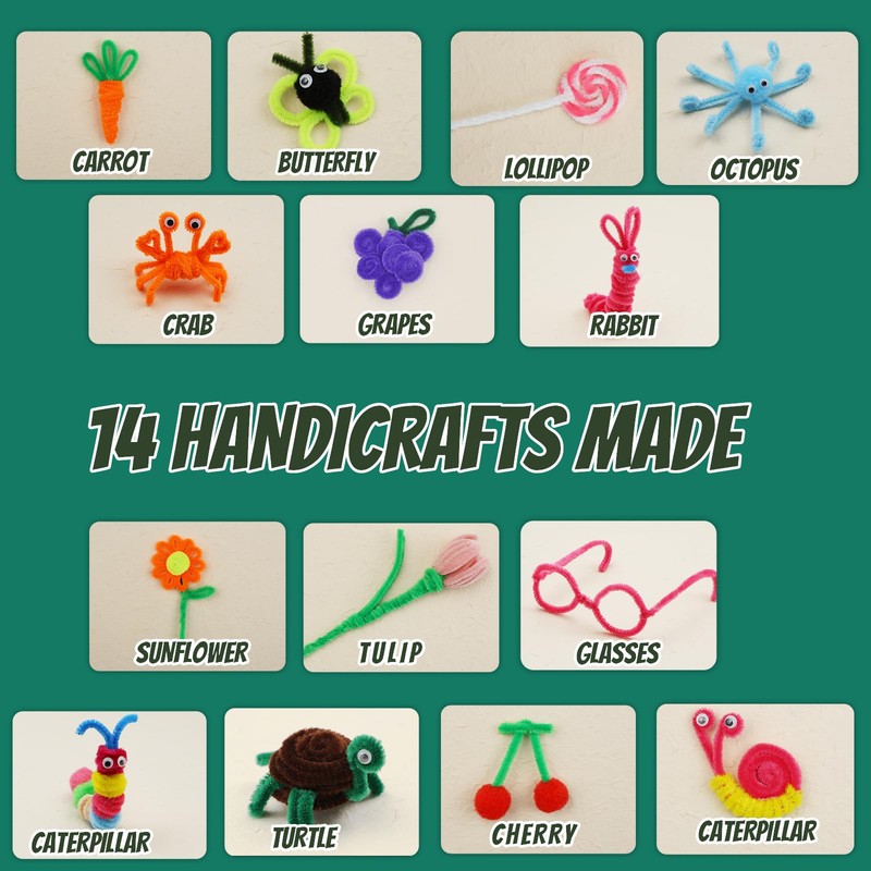 Zlulary Pipe Cleaners Craft, Pipe Cleaners Craft Supplies, Pipe Cleaner,