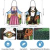 QESSUVNC 2 Pieces Cooking Apron Funny BBQ Apron Men Women